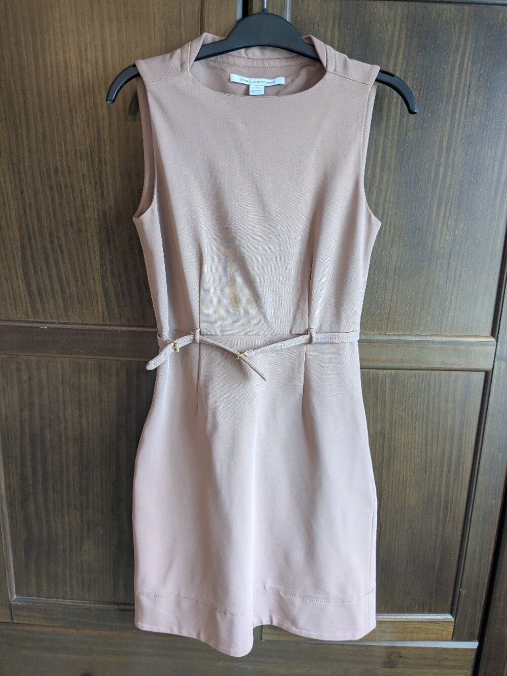 Diane von Furstenberg Sleeveless Belted Sheath Dress